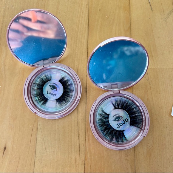 Beauty Lounge Set/2 Fake Lashes + Compact Mirror Sets, Jojo, Ashley, Black - Picture 4 of 10